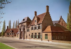 View of the entrance to the Abbey of Bijloke by Unbekannt Unbekannt